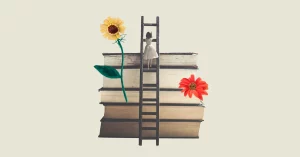 Página principal Primavera Lenguas niña escalera libros - IMG1200 - Boletín para profesores marzo 2026